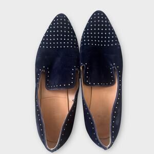 Sigerson Morrison Velvet Edna Studded Loafer, size 10